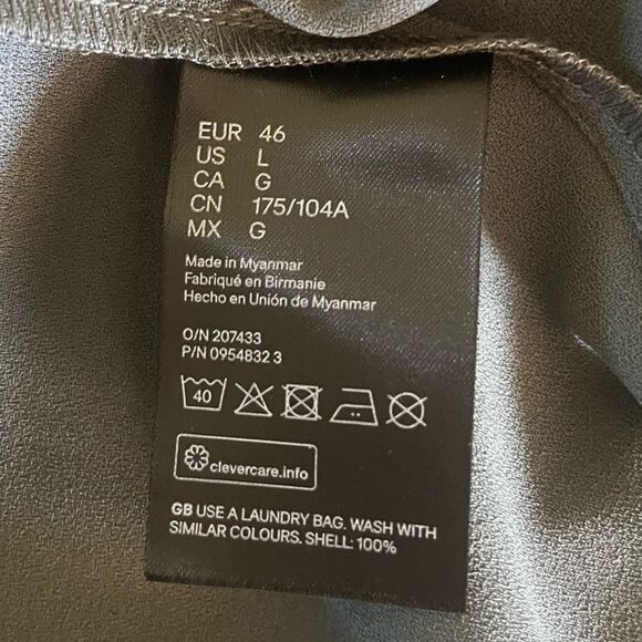 NWT H&M DRESS WOMEN SIZE LARGE DARK GREEN NEW WITH TAGS - Picture 6 of 7